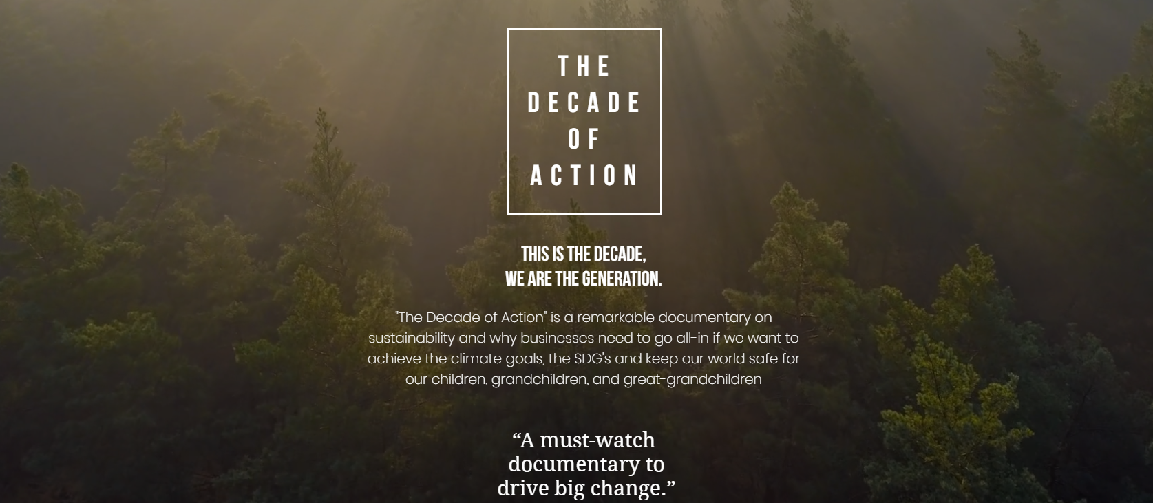 The decade of action